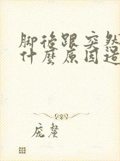 脚后跟突然疼痛什么原因造成的