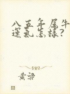 八五年属牛今年运气怎样?封面