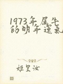 1973年属牛的明年运气怎样