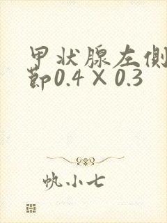 甲状腺左侧叶结节0.4×0.3