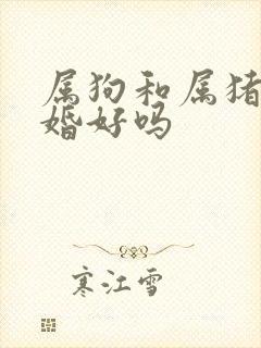 属狗和属猪的结婚好吗