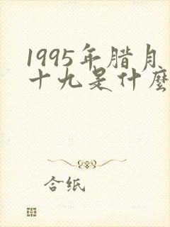 1995年腊月十九是什么命