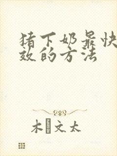 猪下奶最快最有效的方法