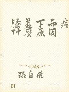 膝盖下面痛肿是什么原因