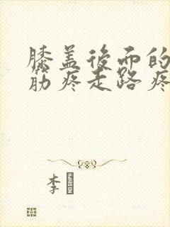 膝盖后面的腿窝筋疼走路疼