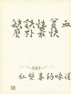 缺铁性贫血吃什么补最快