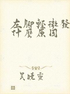 左脚轻微发麻是什么原因
