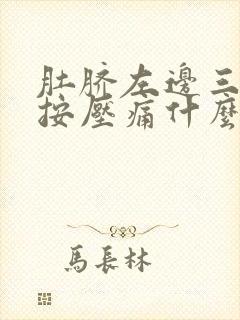 肚脐左边三指处按压痛什么原因