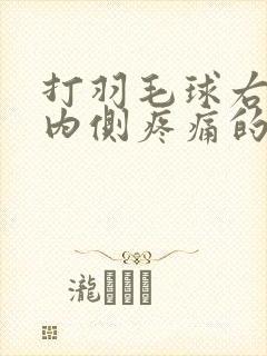 打羽毛球右膝盖内侧疼痛的原因