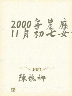 2000年农历11月初七女命
