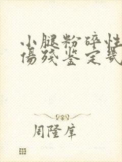小腿粉碎性骨折伤残鉴定几级