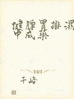 健脾胃排湿气的中成药封面