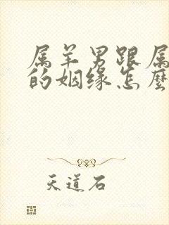 属羊男跟属牛女的姻缘怎么样