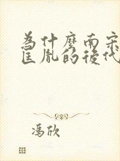为什么南宋是赵匡胤的后代封面