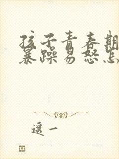 孩子青春期脾气暴躁易怒怎么弄封面