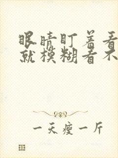 眼睛盯着看一会就模糊看不清怎么治疗