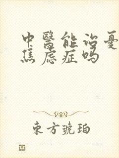 中医能治忧郁症焦虑症吗封面