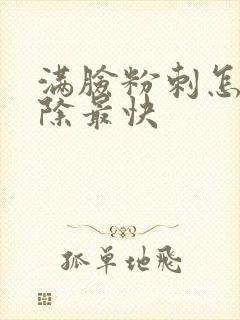 满脸粉刺怎么去除最快封面