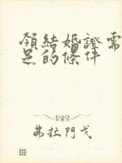 领结婚证需要满足的条件封面