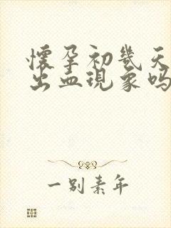 怀孕初几天会有出血现象吗