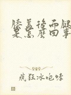 膝盖后面腿弯疼是怎么回事