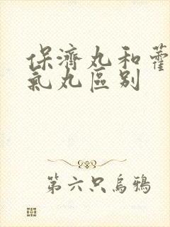 保济丸和藿香正气丸区别封面