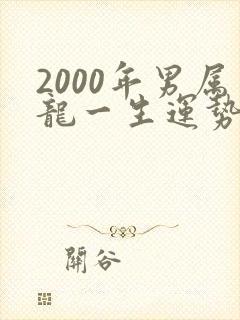 2000年男属龙一生运势