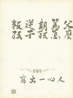 叛逆期骂父母的孩子该怎么管教