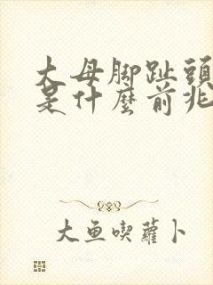 大母脚趾头麻木是什么前兆