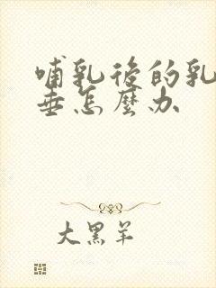 哺乳后的乳房下垂怎么办