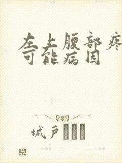 左上腹部疼痛的可能病因