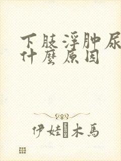 下肢浮肿尿少是什么原因