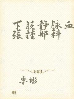 下肢静脉血管曲张挂哪科封面