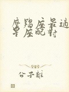 摩羯座最适合的星座配对封面