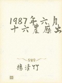 1987年六月十六农历出生的命运如何