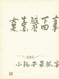 女生腋下有异味是怎么回事