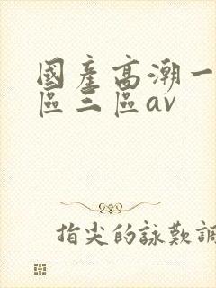 国产高潮一区二区三区av