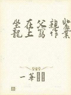 坐在父亲紫色大龙上写作业