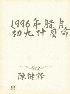 1996年腊月初九什么命
