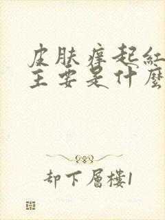 皮肤痒起红疹子主要是什么原因