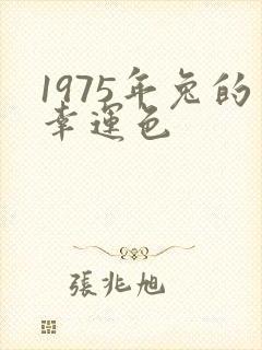 1975年兔的幸运色封面
