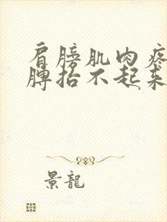 肩膀肌肉疼痛胳膊抬不起来