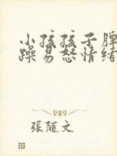 小孩孩子脾气暴躁易怒情绪低落