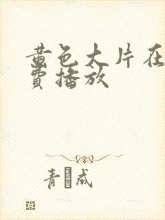 黄色大片在线免费播放