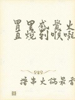 胃里感觉火烧一直烧到喉咙