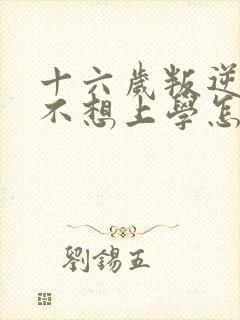 十六岁叛逆男孩不想上学怎么办