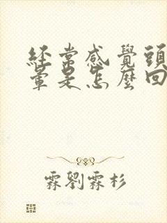 经常感觉头疼头晕是怎么回事封面