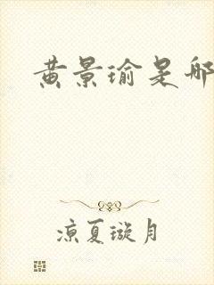 黄景瑜是哪的