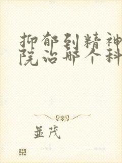 抑郁到精神科医院治哪个科