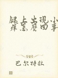 腿上出现小疙瘩痒怎么回事